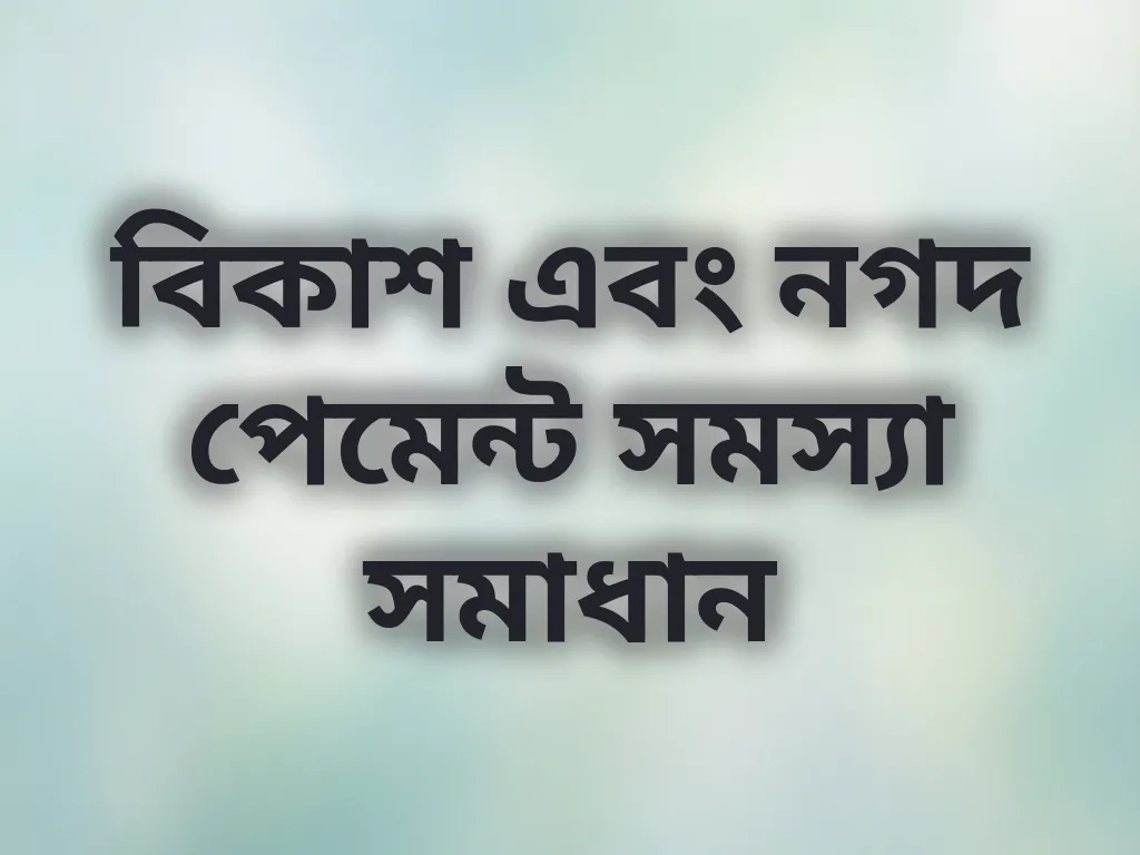 পেমেন্ট সমস্যা সমাধান